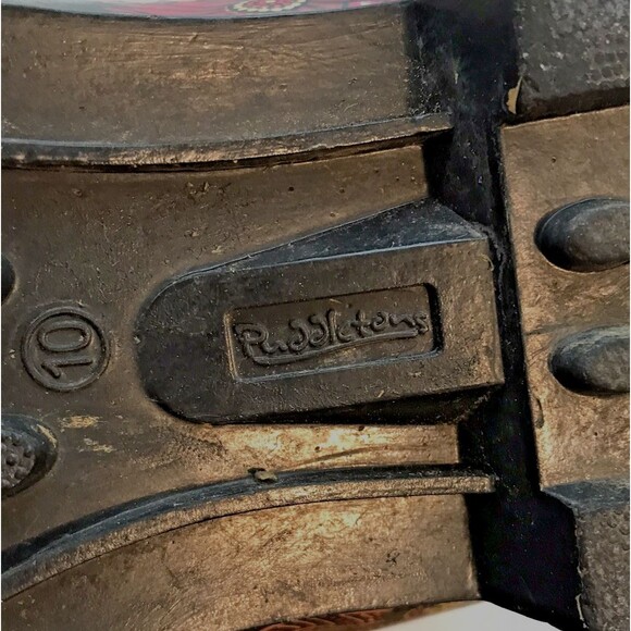 Puddletons Cozy Classic 11" Tall Rain Boots Women's 10 Floral Gussets Waterproof - Picture 11 of 11